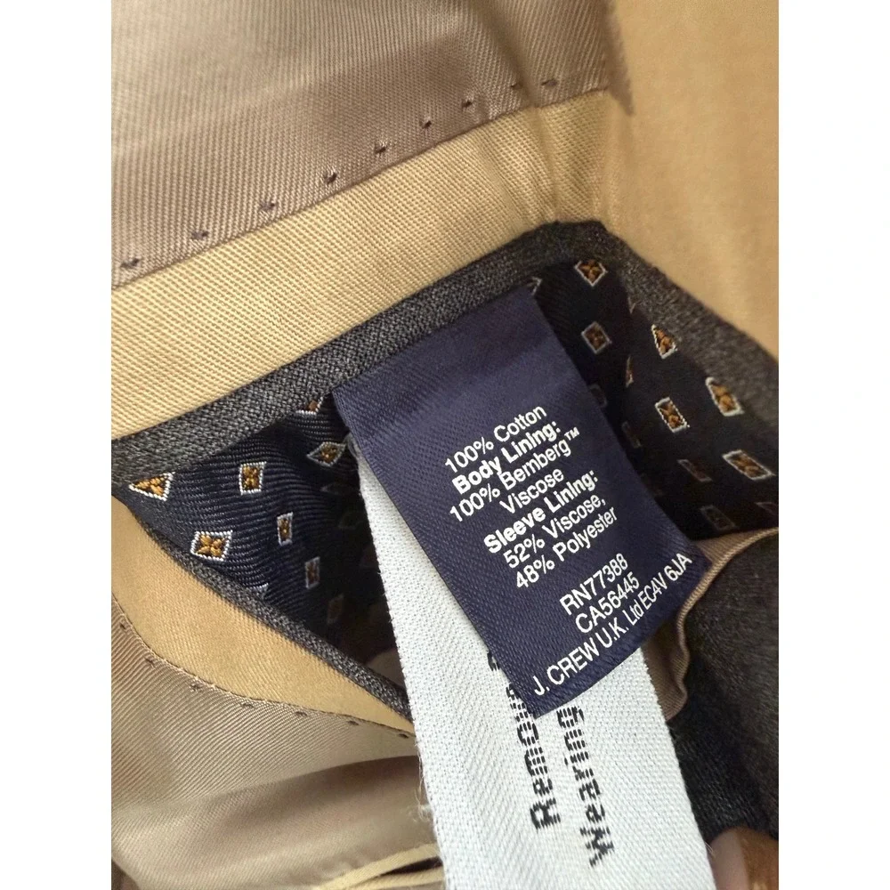 J.Crew Ludlow Blazer 40R Men‎ Khaki Tan Cotton Larusmiani Italian Fabric Sport